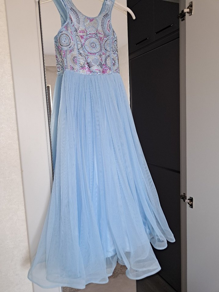 Mavi Bohem Uzun Abiye Elbise - Görsel 3