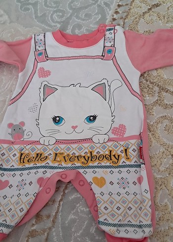 Pembe Örgü Desenli Bebek Kız Tulum - Görsel 2