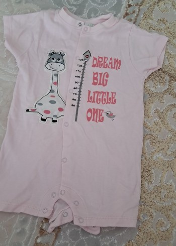 Pembe Kısa Kollu Bebek Tulum - Görsel 2