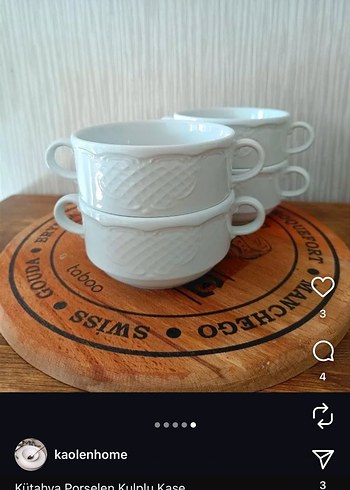 Kütahya Porselen Beyaz Kulplu 10 cm Kase