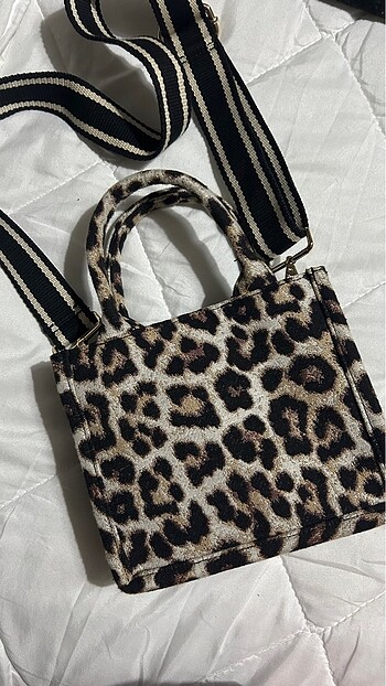 H&M Leopar tote çanta - Görsel 2