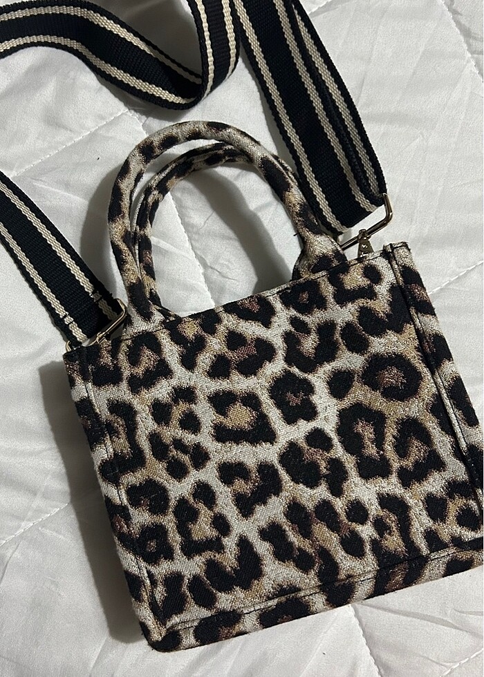 H&M Leopar tote çanta - Görsel 2
