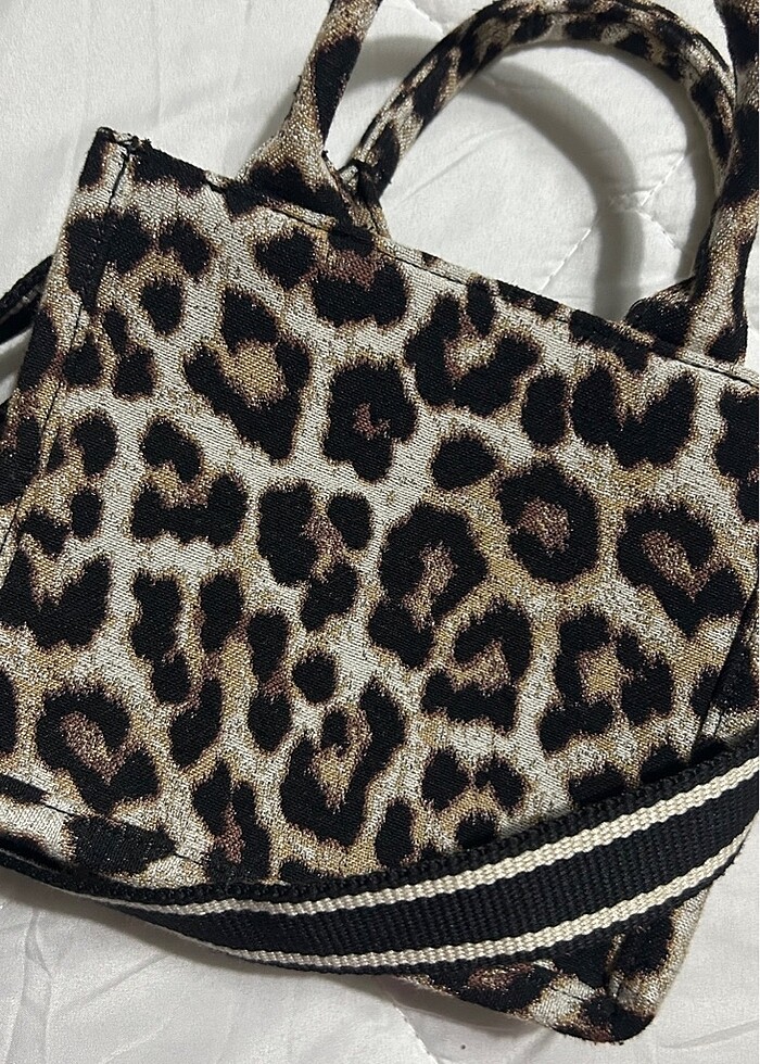 H&M Leopar tote çanta - Görsel 4