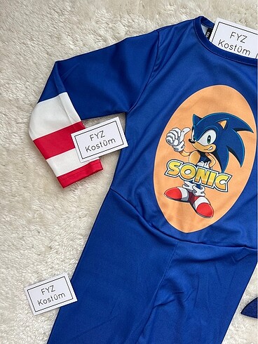 4 Yaş Beden Sonic Kostümü
