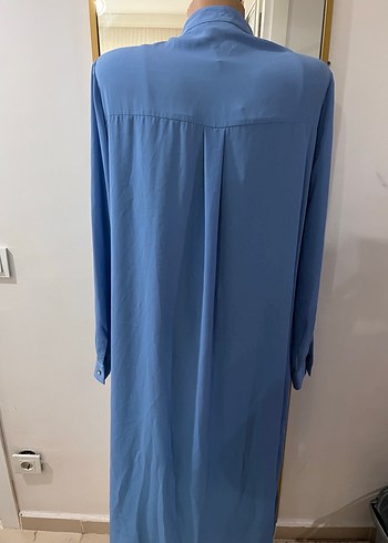 Mavi Uzun Kadın Tunik İş Ofis - Görsel 4