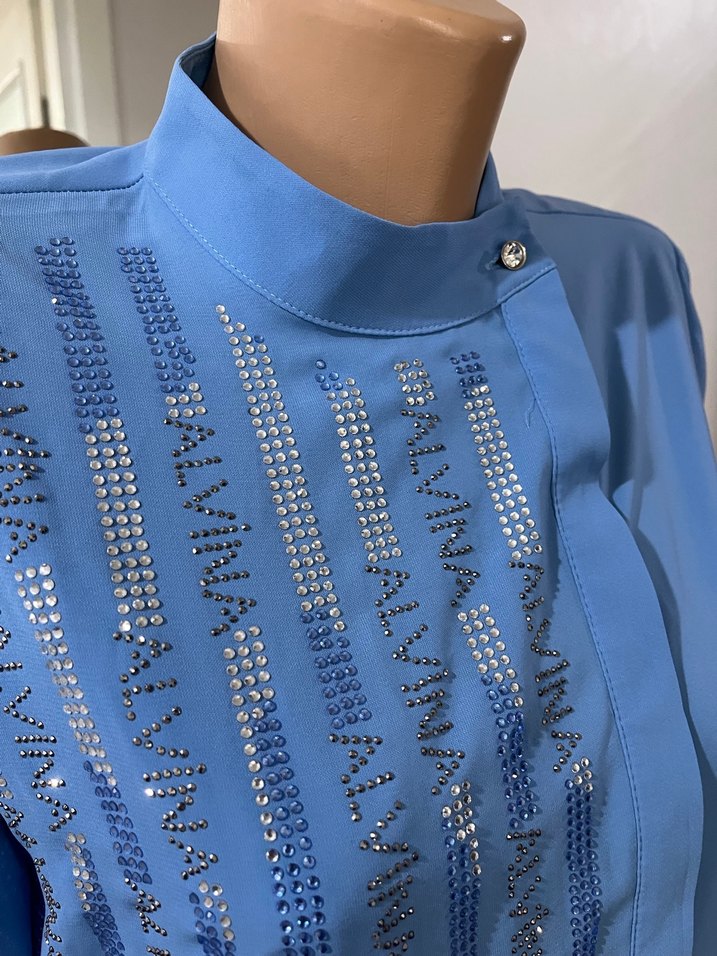 Mavi Uzun Kadın Tunik İş Ofis - Görsel 3