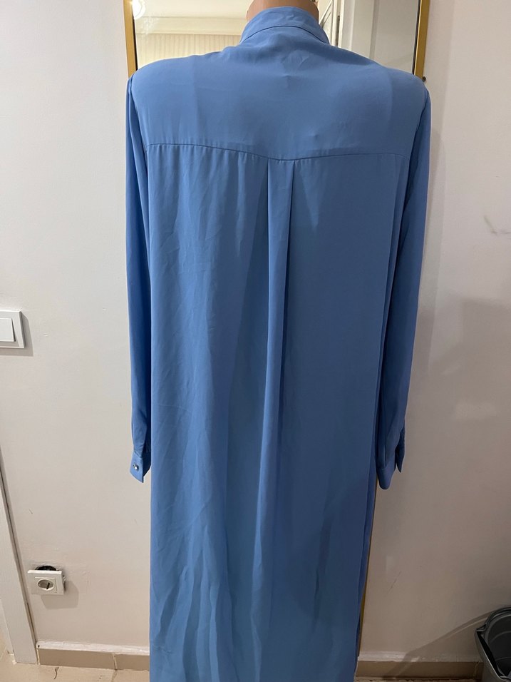 Mavi Uzun Kadın Tunik İş Ofis - Görsel 4