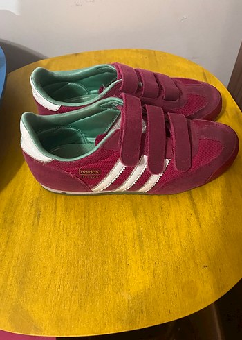 Kız Çocuk Kırmızı Cırt Cırtlı Spor Ayakkabı - Görsel 2