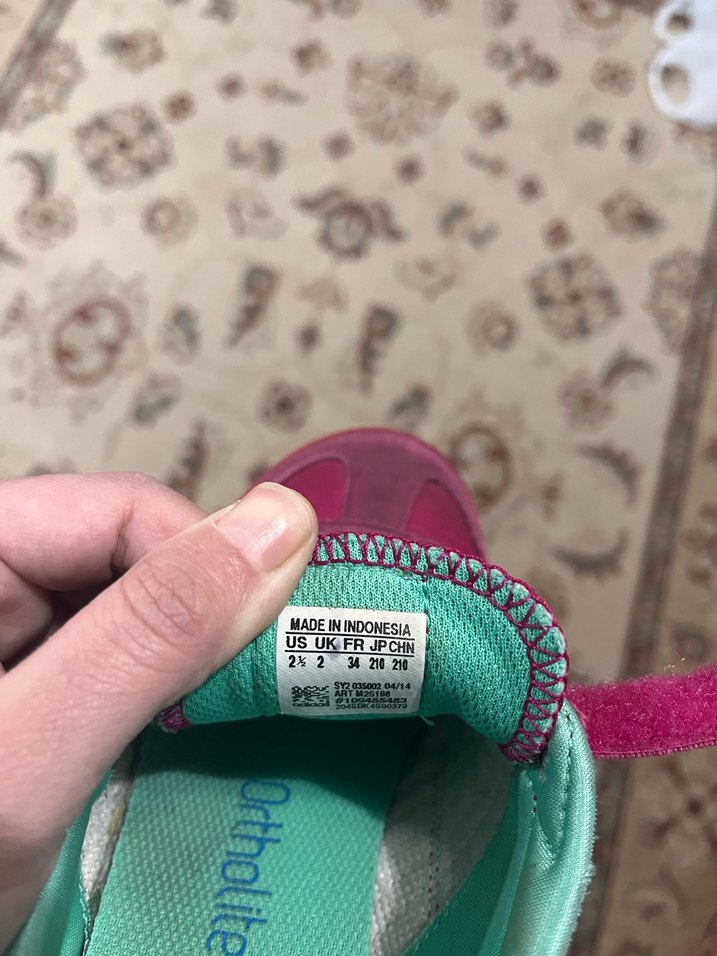 Kız Çocuk Kırmızı Cırt Cırtlı Spor Ayakkabı - Görsel 4