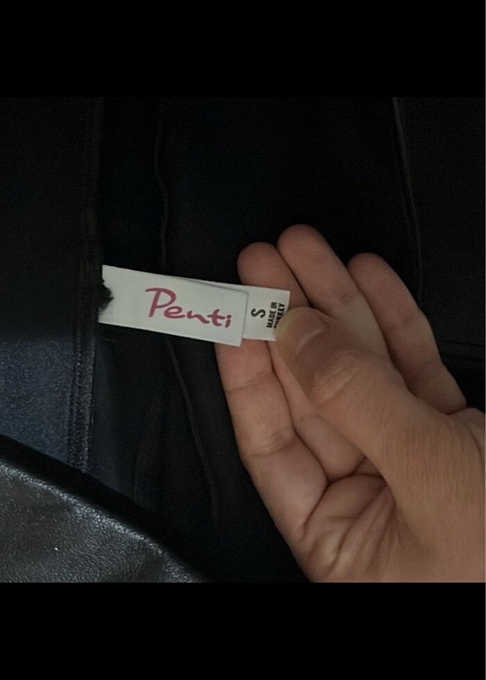 Deri görünümlü tayt - Görsel 2