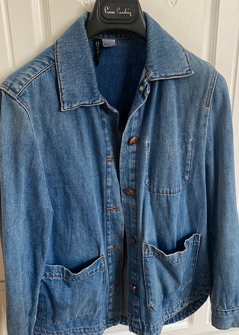 H&M Düğmeli Mavi Kadın Denim Ceket