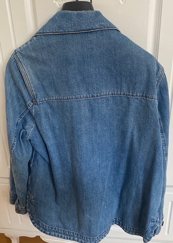 36 Beden mavi Renk Düğmeli Mavi Kadın Denim Ceket