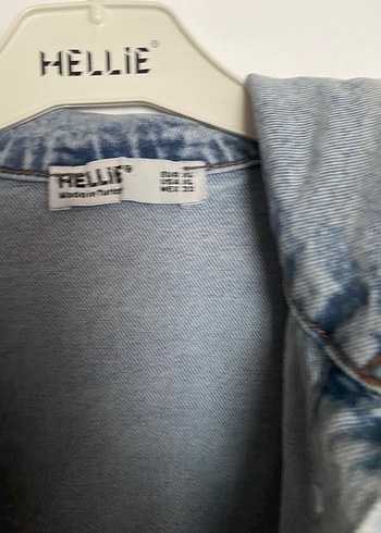 xl Beden mavi Renk Düğmeli Gri Mavi Kadın Denim Ceket
