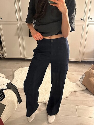 36 Beden Kargo dokulu kumaş pantalon