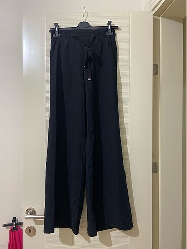 siyah Keten pantolon xxs/34