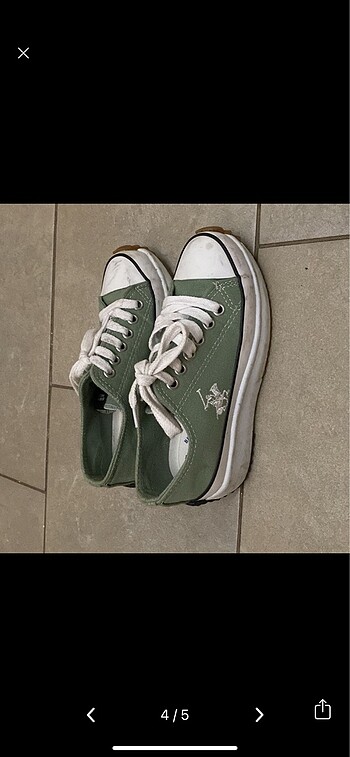 36 Beden Beverly Hills Polo Yeşil Sneaker