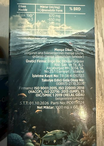 Dr. Phytopharma Omega-3 60 Yumuşak Kapsül - Görsel 4