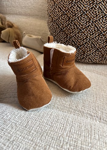 Kahverengi Kürklü Erkek Çocuk Ev Terliği - Görsel 2