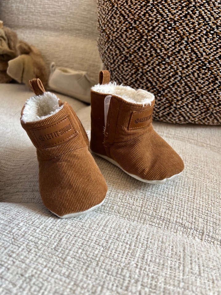 Kahverengi Kürklü Erkek Çocuk Ev Terliği - Görsel 2