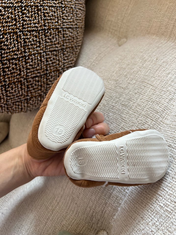 Kahverengi Kürklü Erkek Çocuk Ev Terliği - Görsel 3