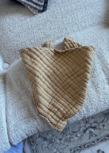 Nakışlı Gri Bebek Önlüğü (6adet) premıum müslin - Görsel 4