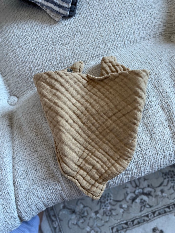 Nakışlı Gri Bebek Önlüğü (6adet) premıum müslin - Görsel 4