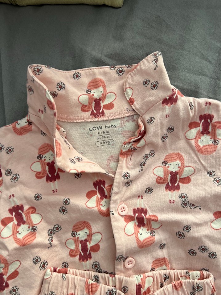 Pembe Baskılı Kız Çocuk Pijama Takımı - Görsel 3