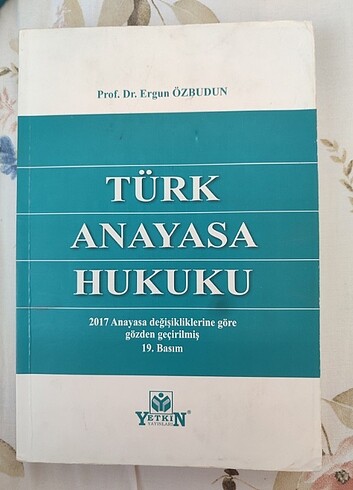 Ergün Ozbudun Türk anayasa hukuku kitabı 