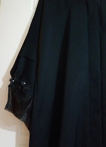 46 Beden siyah Renk Ferace / Abaya Tarzi