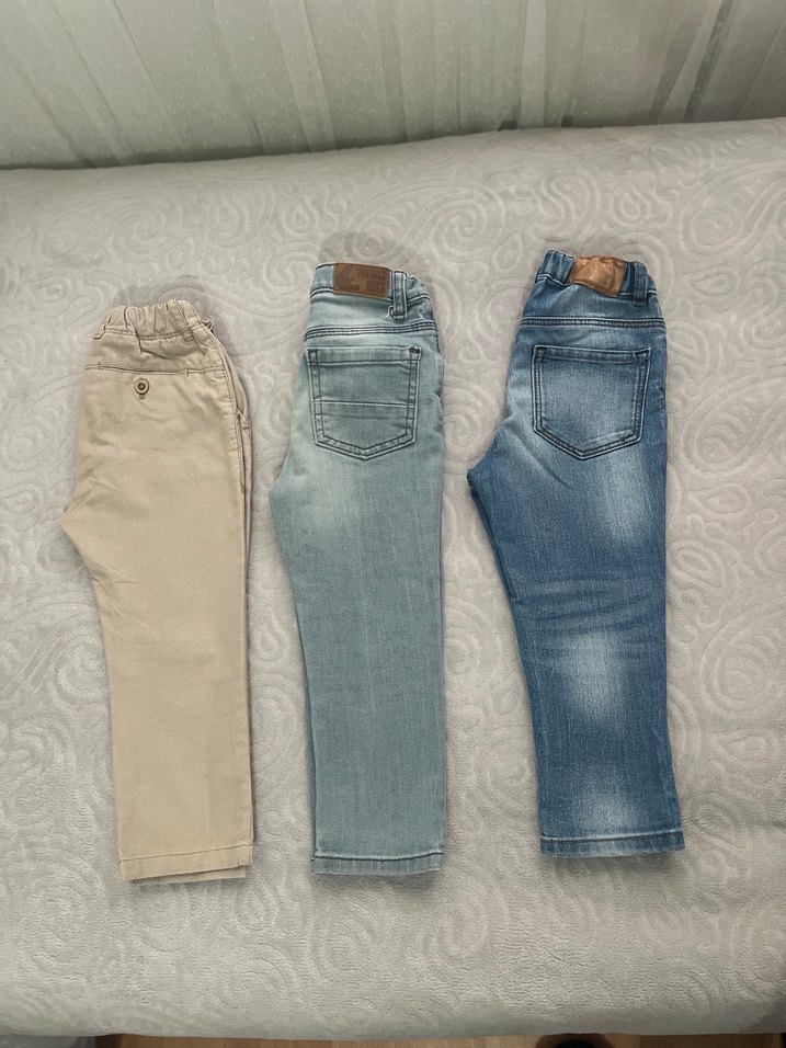 Erkek Çocuk Bej Denim Pantolon - Görsel 3