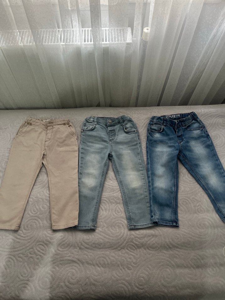 Erkek Çocuk Bej Denim Pantolon - Görsel 2