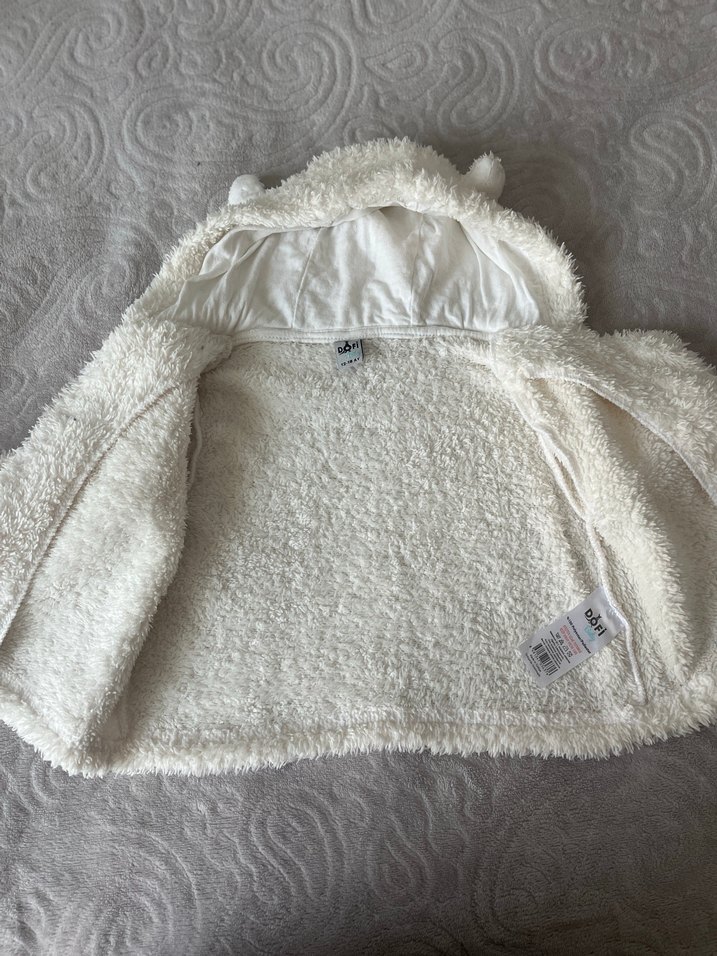 Kapüşonlu Peluş Çocuk Ceket - Görsel 2