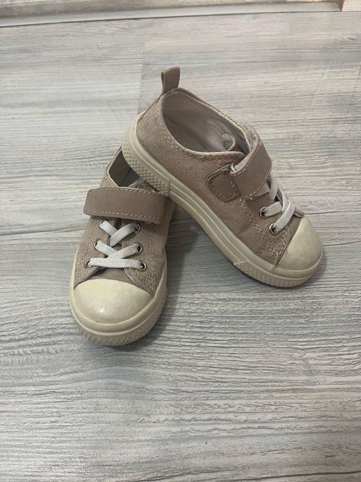 Çocuk Bej Velcro Detaylı Spor Ayakkabı - Görsel 4