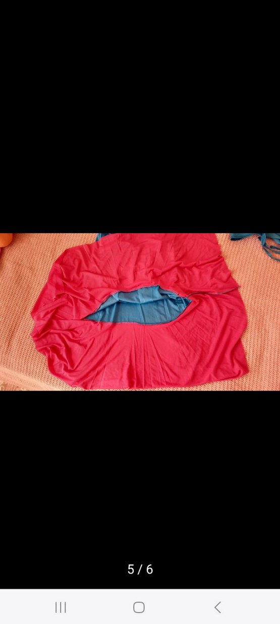 Drapeli Mini Mavi Plaj Elbisesi gecelik - Görsel 5