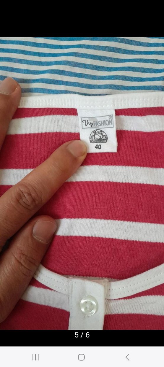 Kısa Kollu Çizgili Midi Triko Elbise - Görsel 5