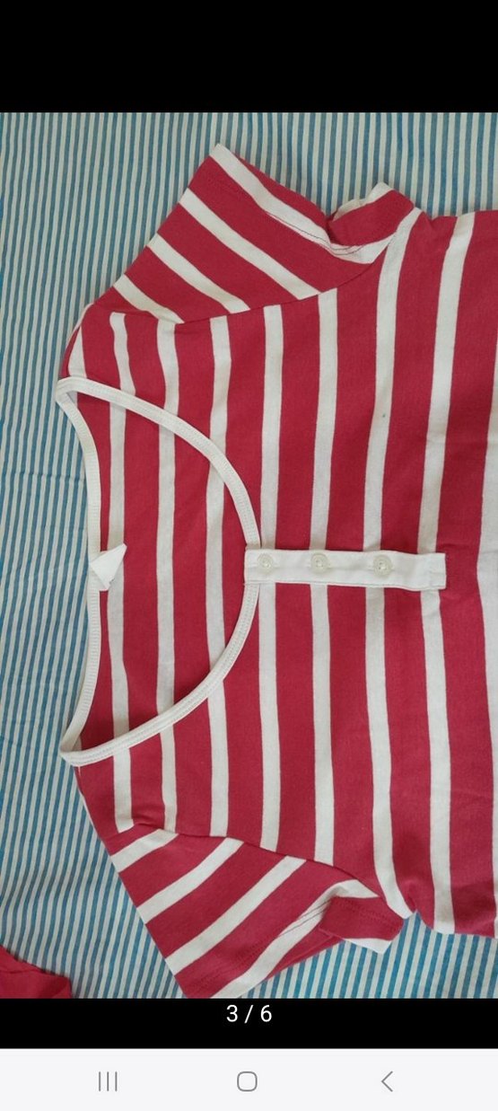 Kısa Kollu Çizgili Midi Triko Elbise - Görsel 3