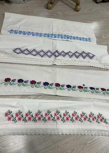 El İşlemeli Geleneksel Dantel Kenarlı Peçeteler - Görsel 8