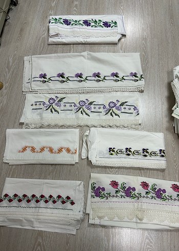 El İşlemeli Geleneksel Dantel Kenarlı Peçeteler - Görsel 10