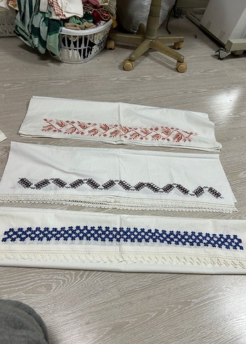 El İşlemeli Geleneksel Dantel Kenarlı Peçeteler - Görsel 9