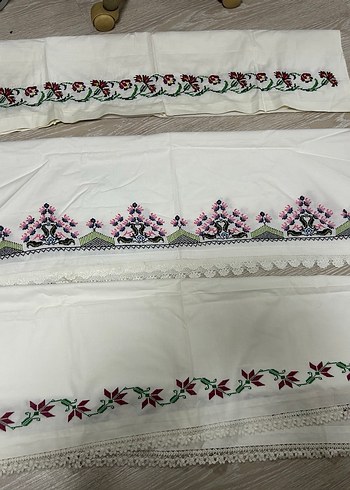 El İşlemeli Geleneksel Dantel Kenarlı Peçeteler - Görsel 17