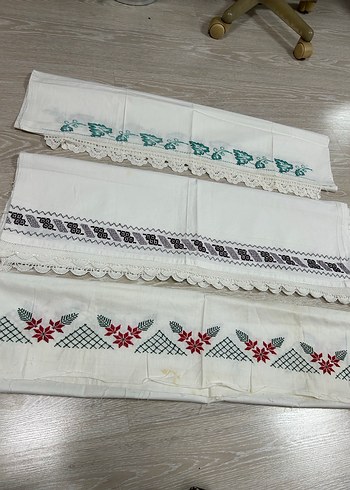 El İşlemeli Geleneksel Dantel Kenarlı Peçeteler - Görsel 13