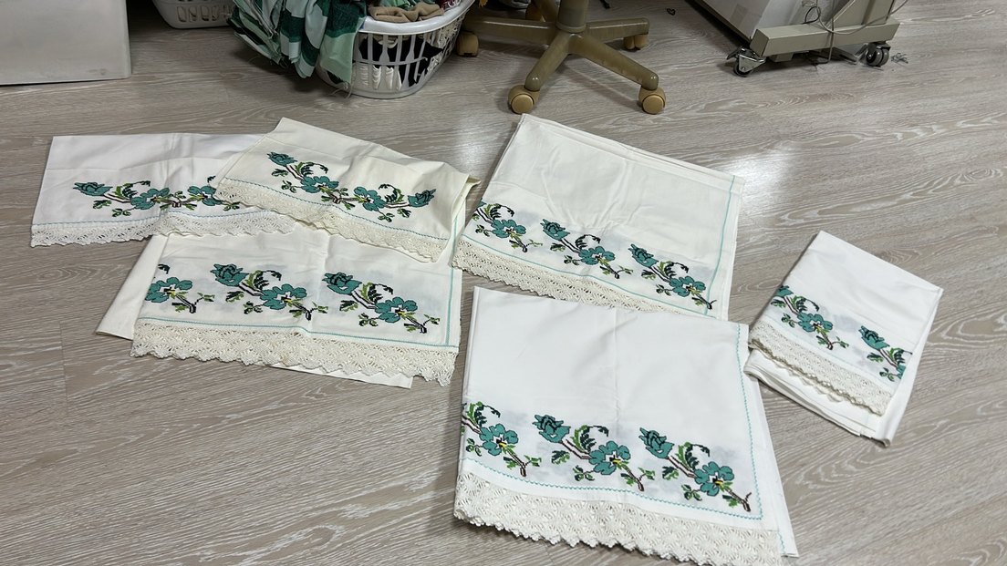 El İşlemeli Geleneksel Dantel Kenarlı Peçeteler - Görsel 3