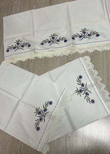 Nakışlı Beyaz Pastel Masa Örtüsü - Görsel 10