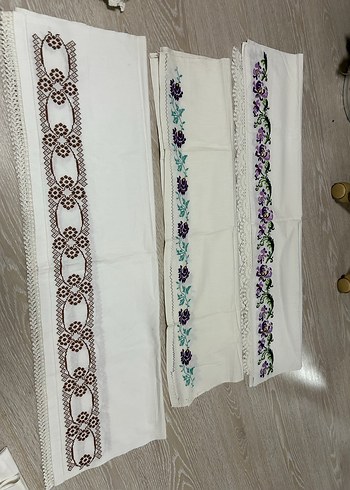 Nakışlı Beyaz Pastel Masa Örtüsü - Görsel 18