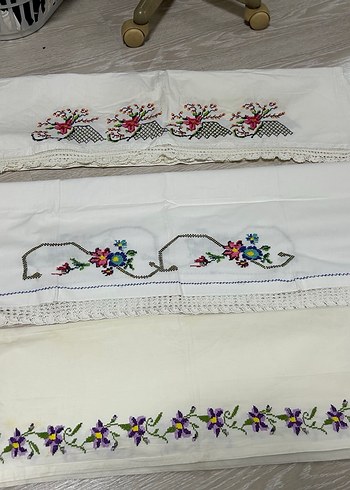 Nakışlı Beyaz Pastel Masa Örtüsü - Görsel 20