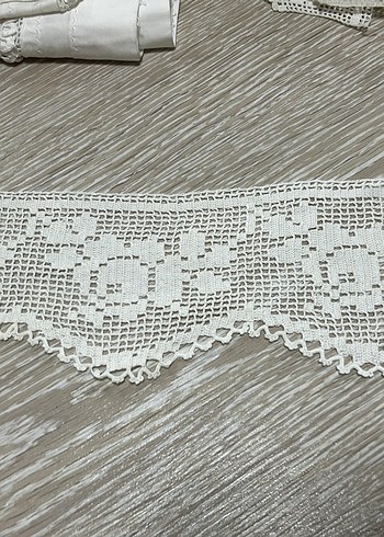 Çiçek Desenli El Yapımı Dantel Şerit - Görsel 11