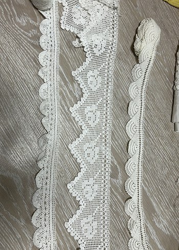 Çiçek Desenli El Yapımı Dantel Şerit - Görsel 9