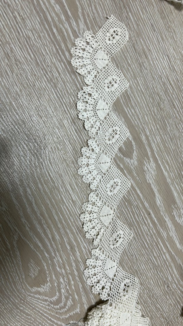 Çiçek Desenli El Yapımı Dantel Şerit - Görsel 2