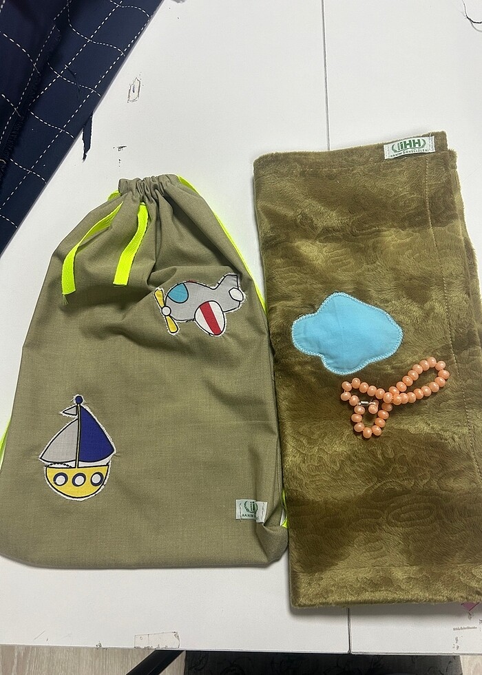 Özel dikim çanta ve çoçuk teravih seccadesi ve çantası - Görsel 3