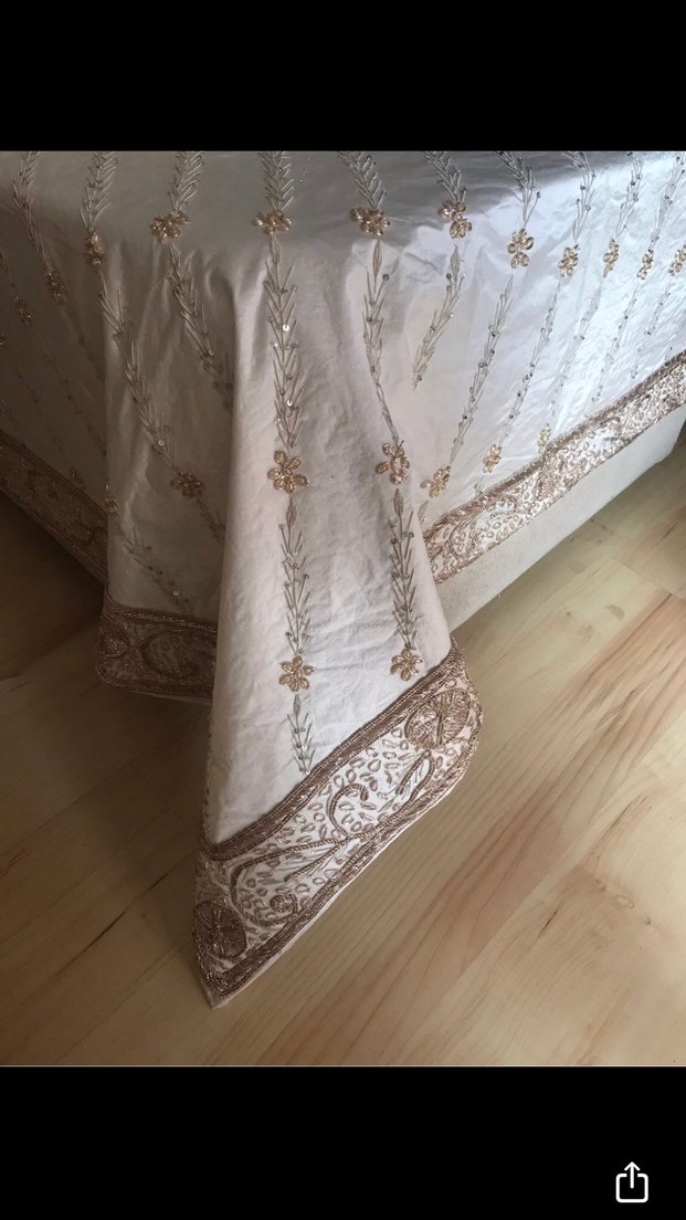 Yatak örtüsü İşlemeli Beyaz Parlak - Görsel 5